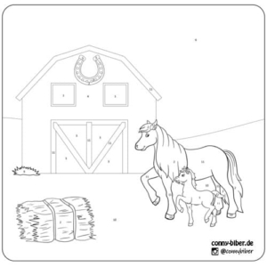 Malen nach Zahlen Pony