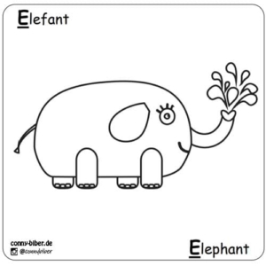 Tiere Malbuch Elefant